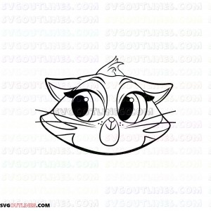 puppy dog pals Hissy Face outline svg dxf eps pdf png