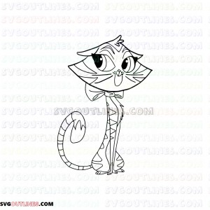 puppy dog pals Hissy outline svg dxf eps pdf png
