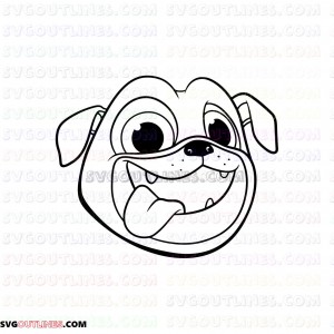 puppy dog pals Rolly Face outline svg dxf eps pdf png