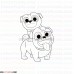 puppy dog pals Rolly and Bingo very happy outline svg dxf eps pdf png