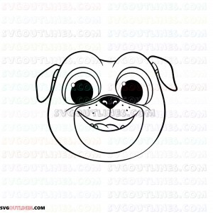 puppy dog pals bingo Face outline svg dxf eps pdf png