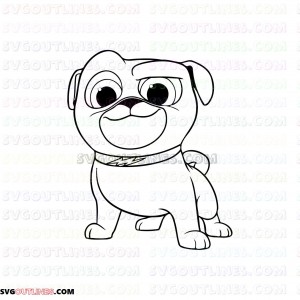 puppy dog pals bingo wink outline svg dxf eps pdf png
