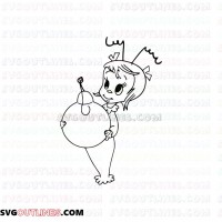 the Grinch Lou Dr Seuss The Cat in the Hat outline svg dxf eps pdf png