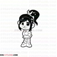 vanellope von schweetz princess 2 Wreck It Ralph outline svg dxf eps pdf png