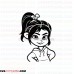 vanellope von schweetz princess 3 Wreck It Ralph outline svg dxf eps pdf png