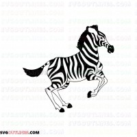 zebra the lion king outline svg dxf eps pdf png